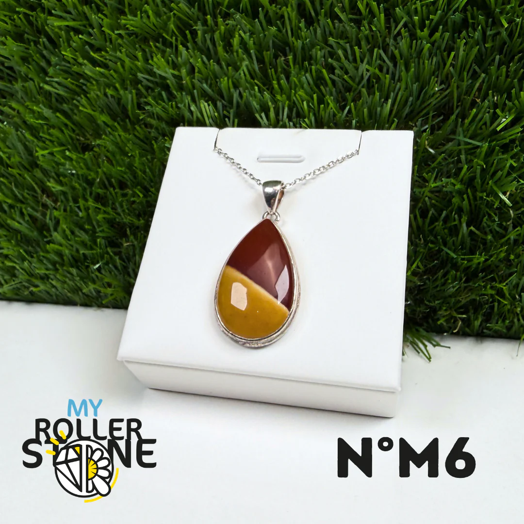 Pendentif Argent Jaspe Mookaïte #6