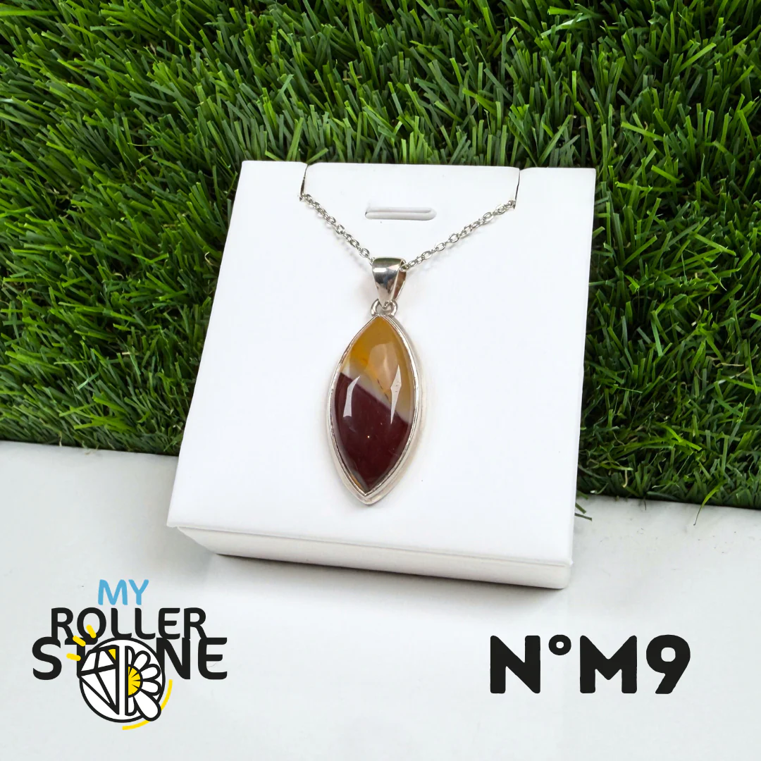Pendentif Argent Jaspe Mookaïte #9