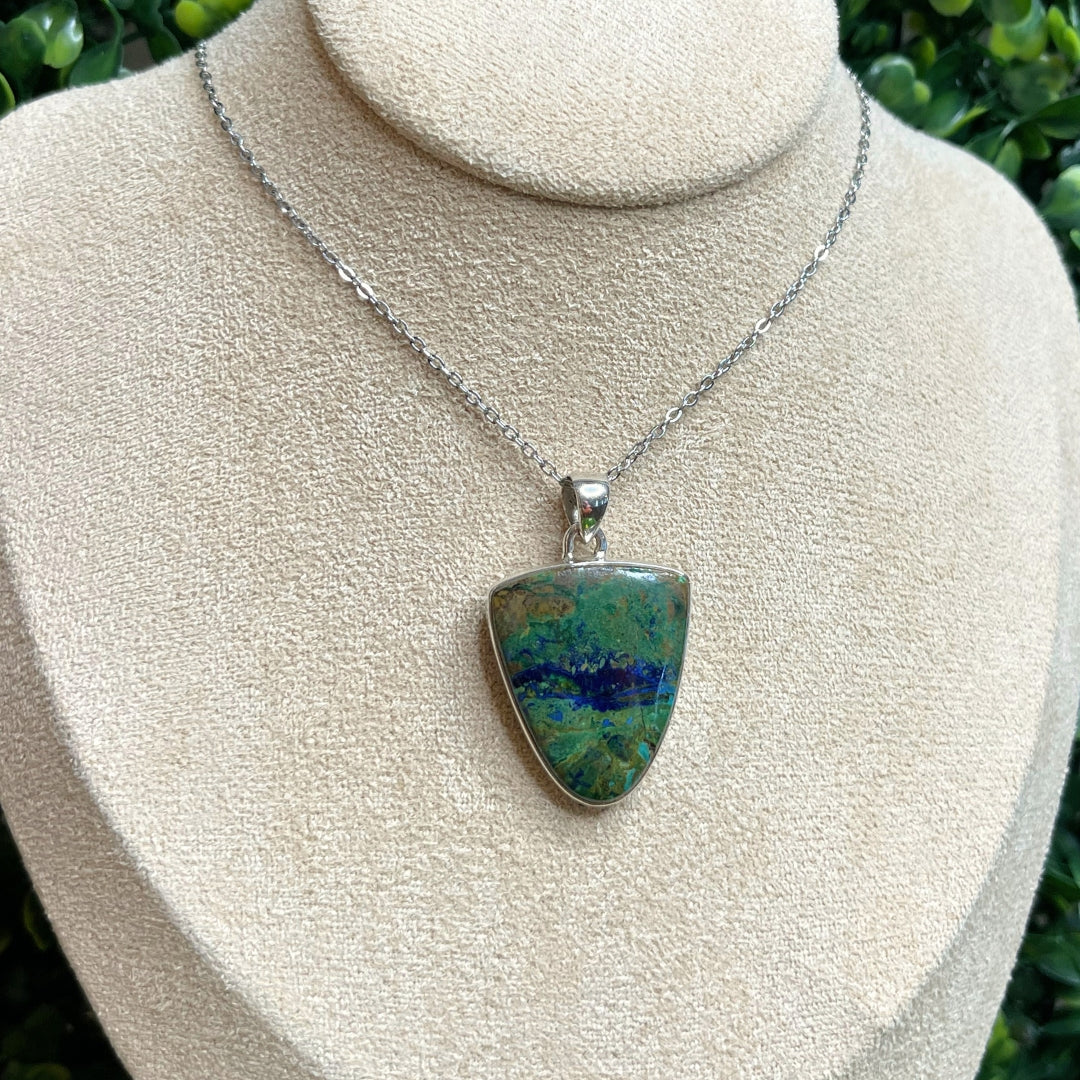 Pendentif Argent Malachite Azurite #2 - Image 3