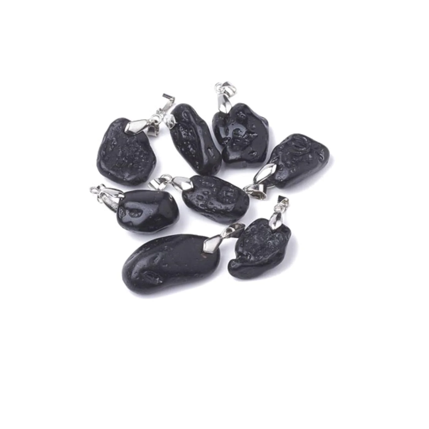 Pendentif Tektite du Sri Lanka poli