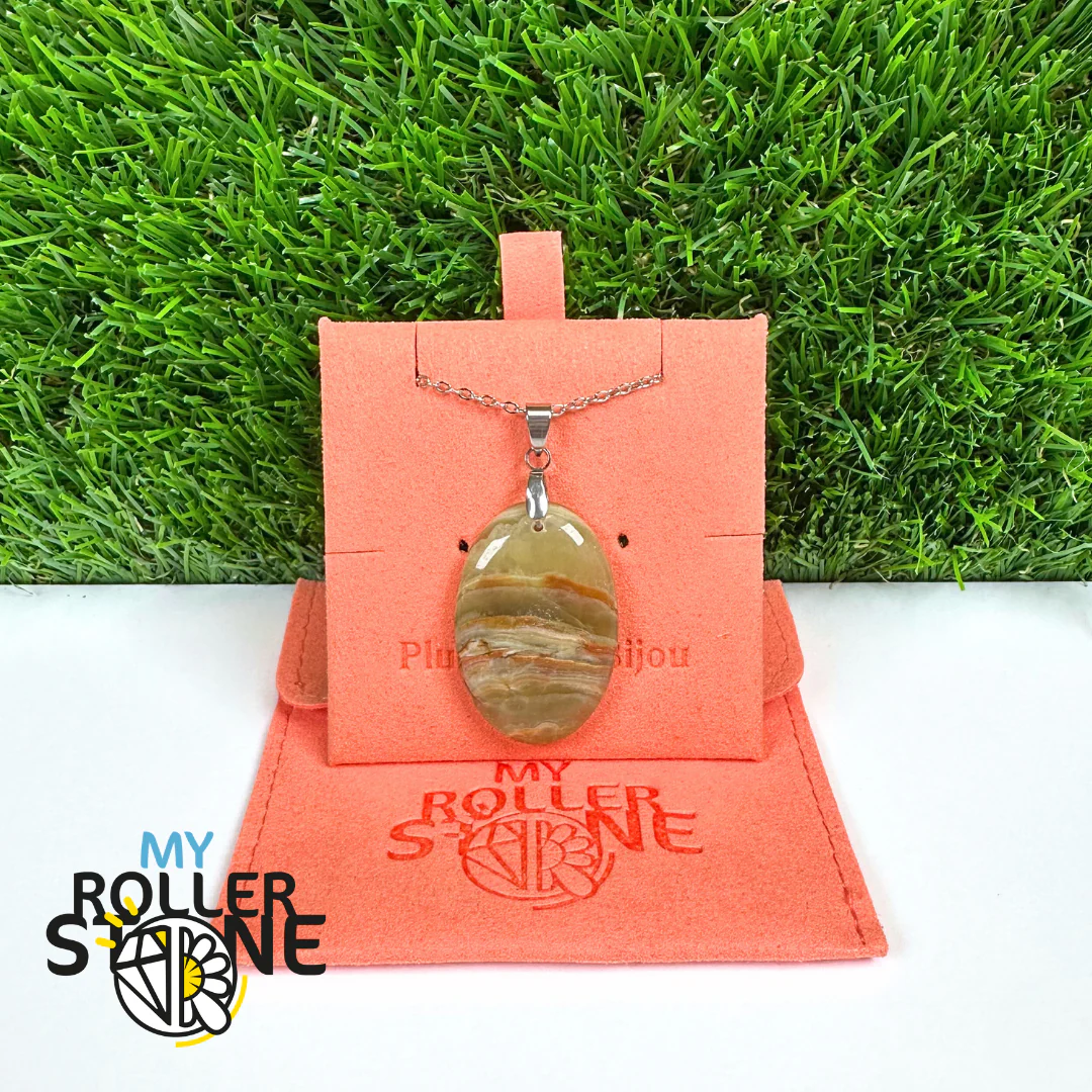 Pendentif Calcite Verte 5A Percé - Image 2