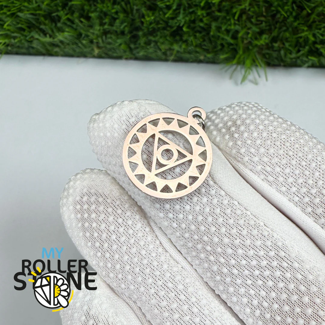 Pendentif chakra acier inoxydable argenté (7 variantes) - Image 5