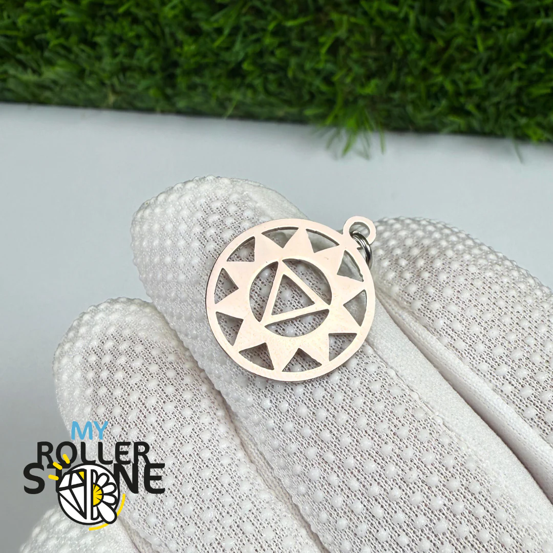 Pendentif chakra acier inoxydable argenté (7 variantes) - Image 6