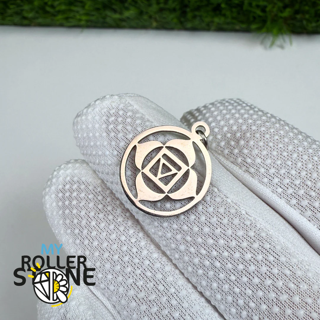 Pendentif chakra acier inoxydable argenté (7 variantes) - Image 8