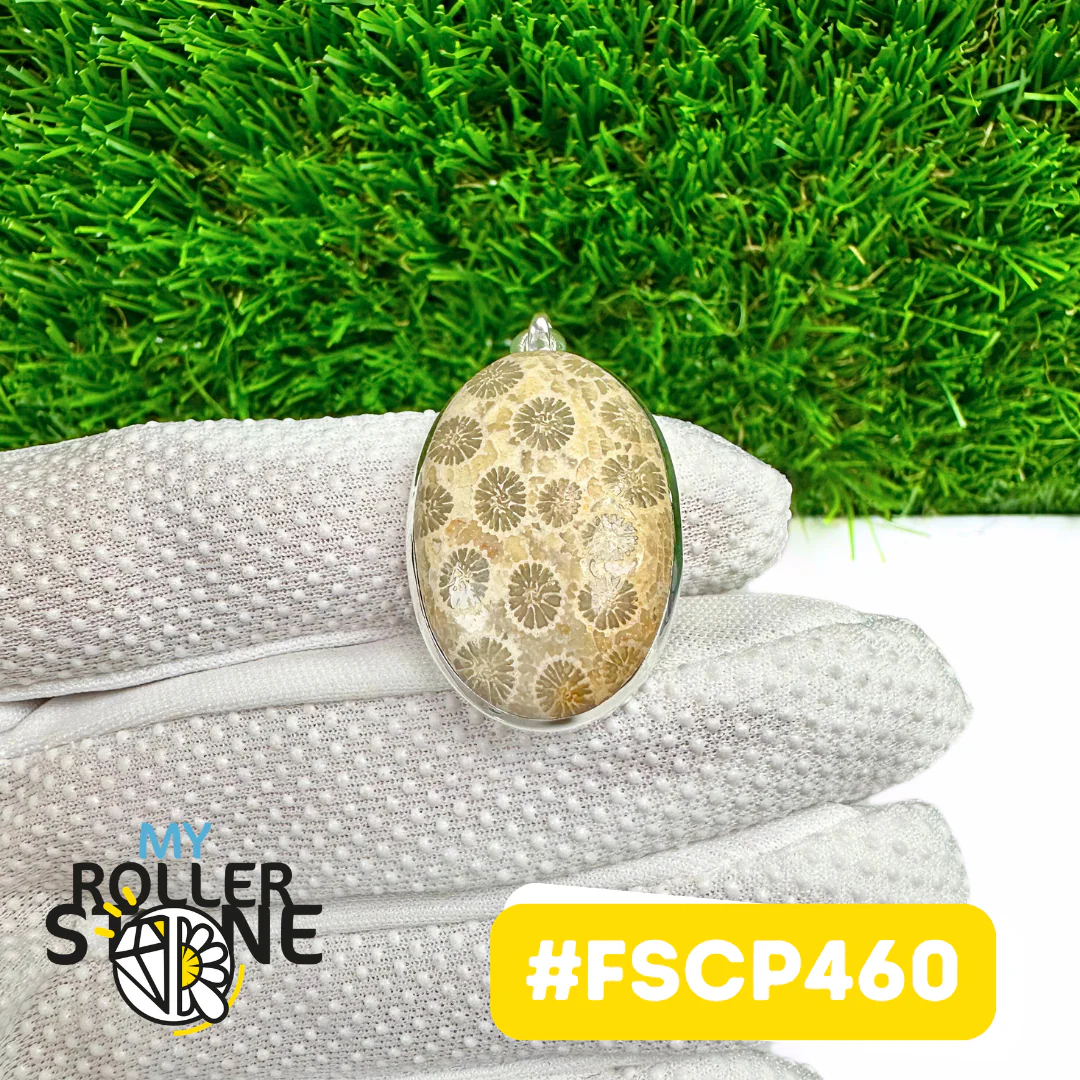 Pendentif Chrysanthème Argent 925 #FSCP460 - Image 2