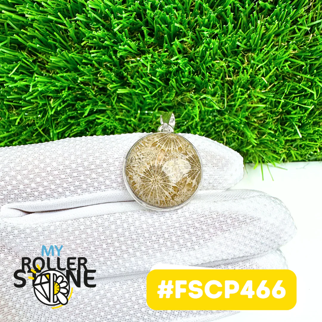 Pendentif Chrysanthème Argent 925 #FSCP466 - Image 2