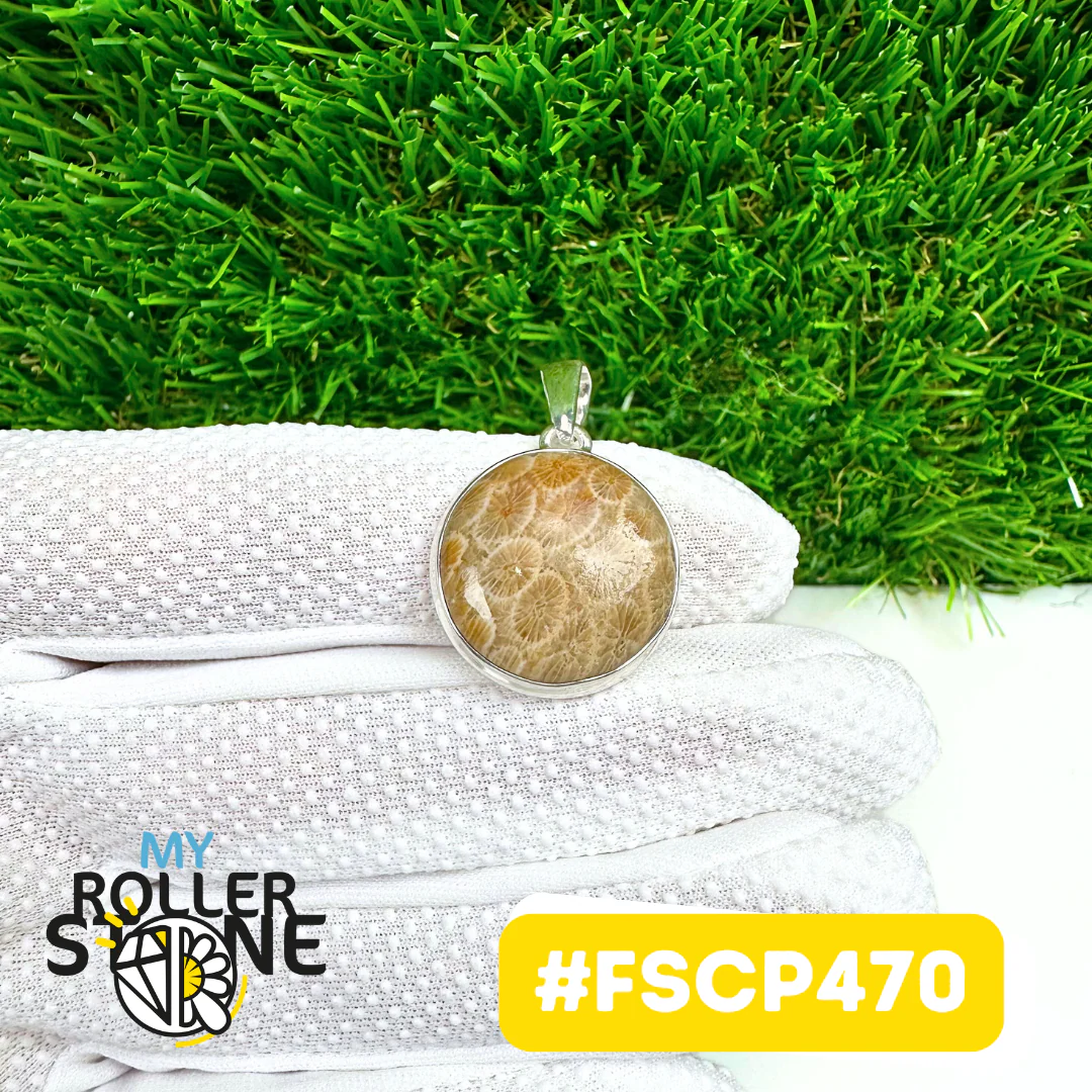 Pendentif Chrysanthème Argent 925 #FSCP470 - Image 2