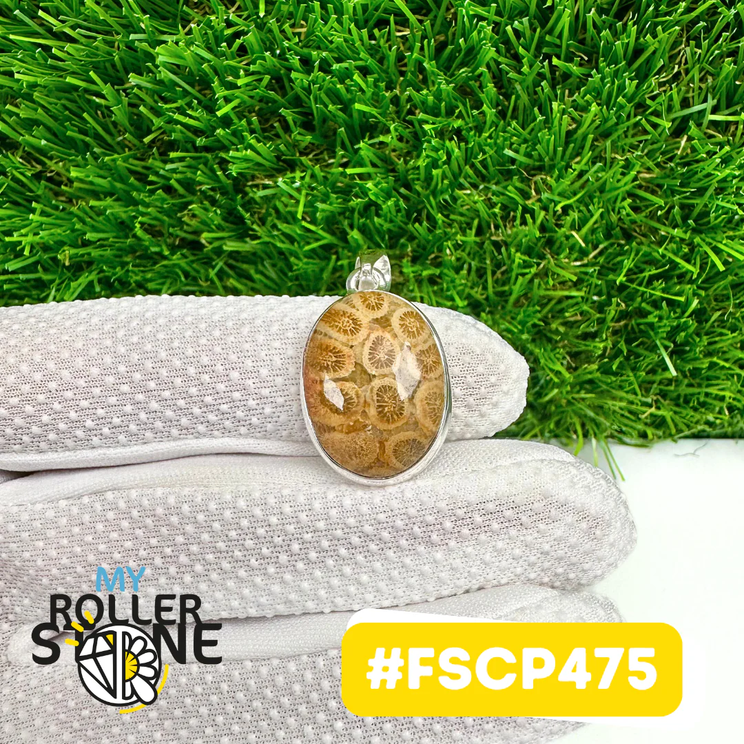 Pendentif Chrysanthème Argent 925 #FSCP475 - Image 2