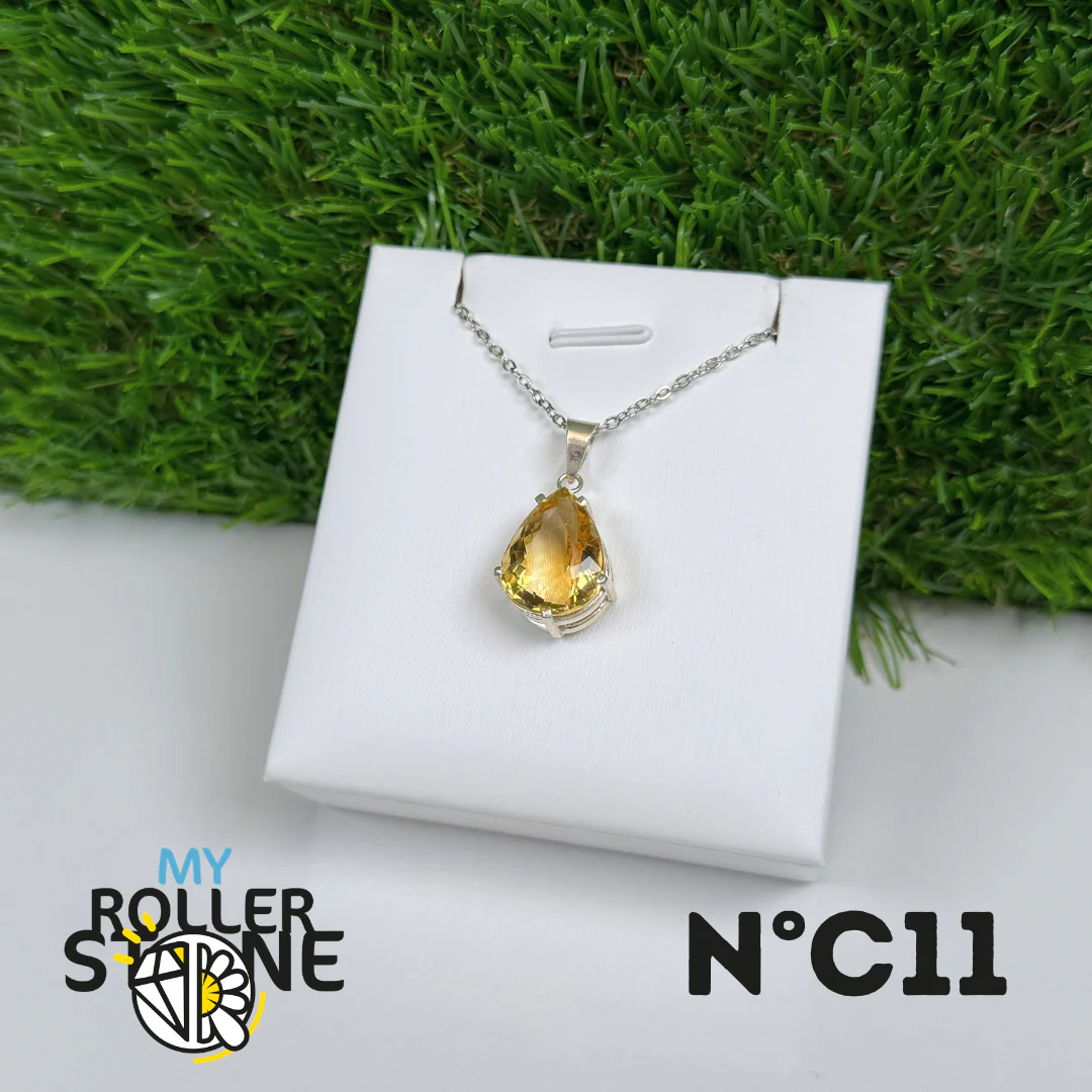 Pendentif Citrine du Brésil Argent 925 #11