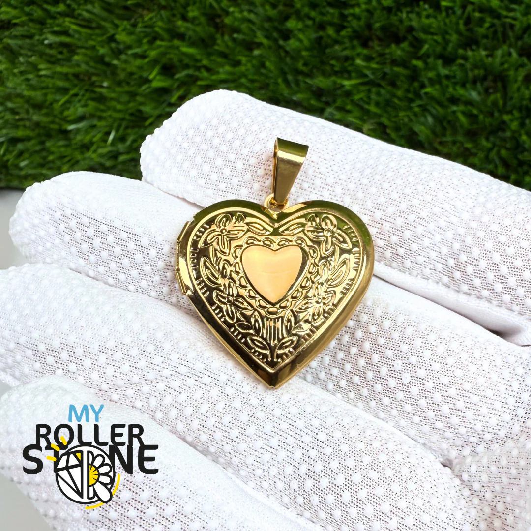 Pendentif coeur avec photo acier inoxydable