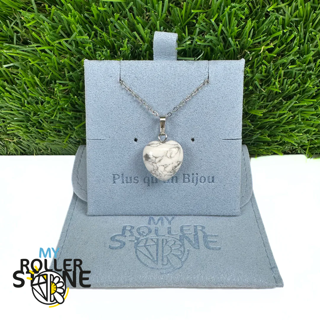Petit Pendentif Coeur en Howlite