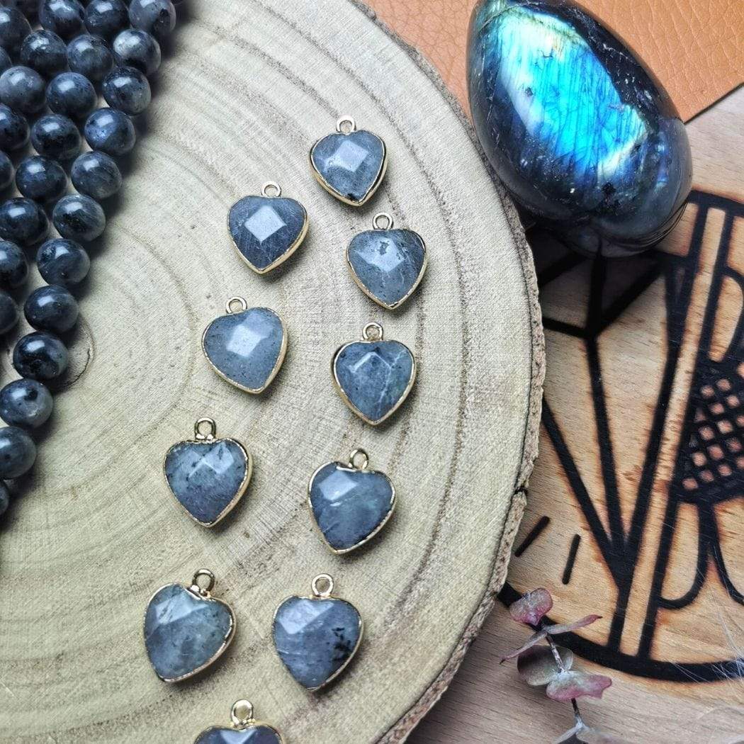 Pendentif Coeur Labradorite Serti - Image 4