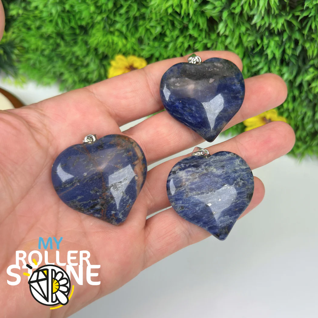 Pendentif Grand Coeur sodalite