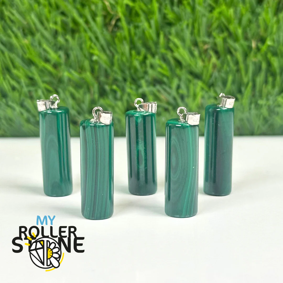 Pendentif colonne en Malachite - Image 2