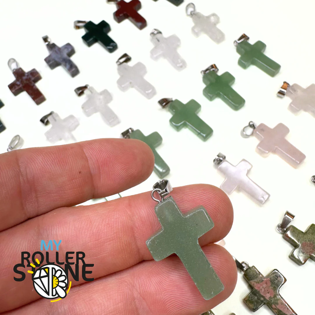 Pendentif Croix en pierre naturelle - Image 4