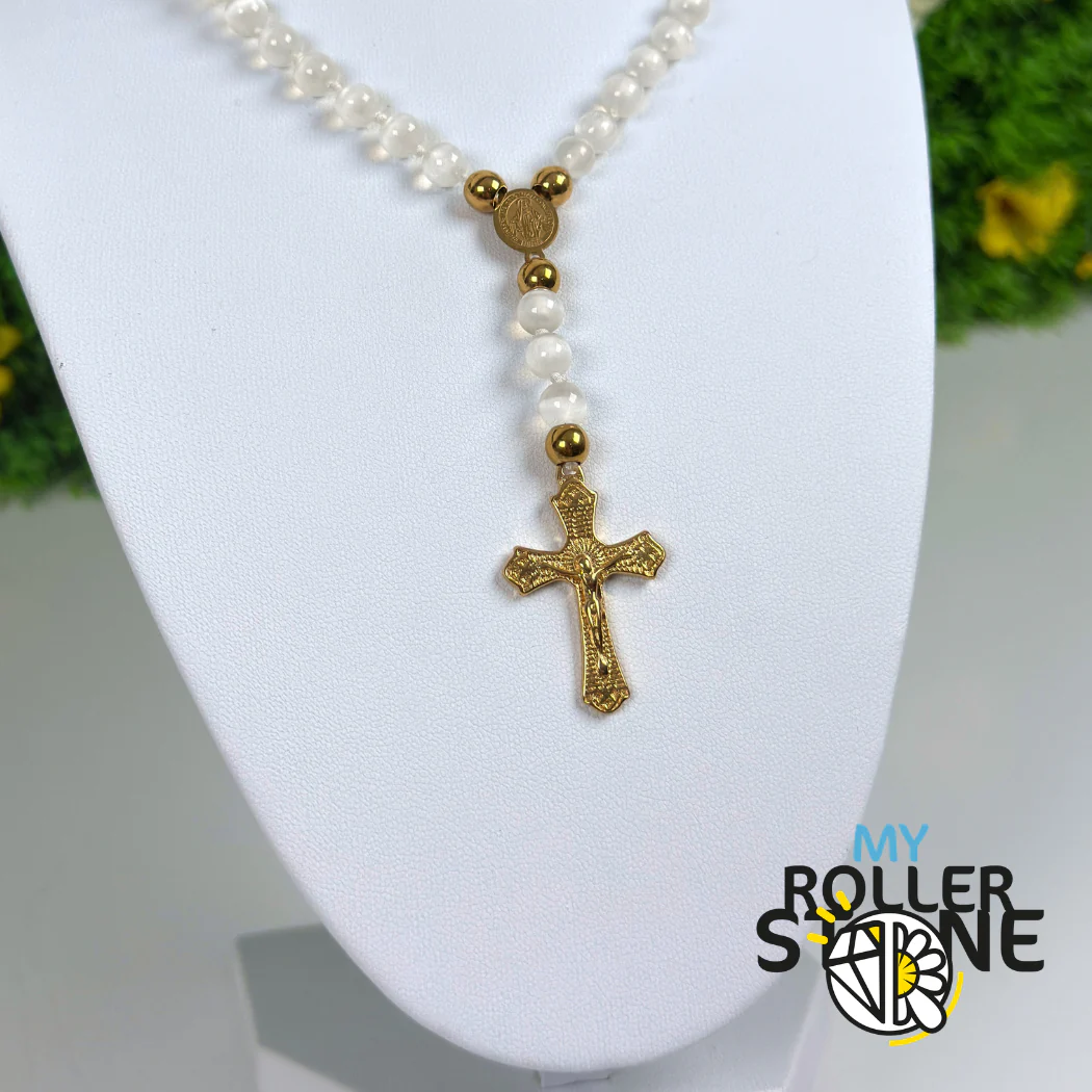 Pendentif Croix Jésus Doré Acier - Image 2