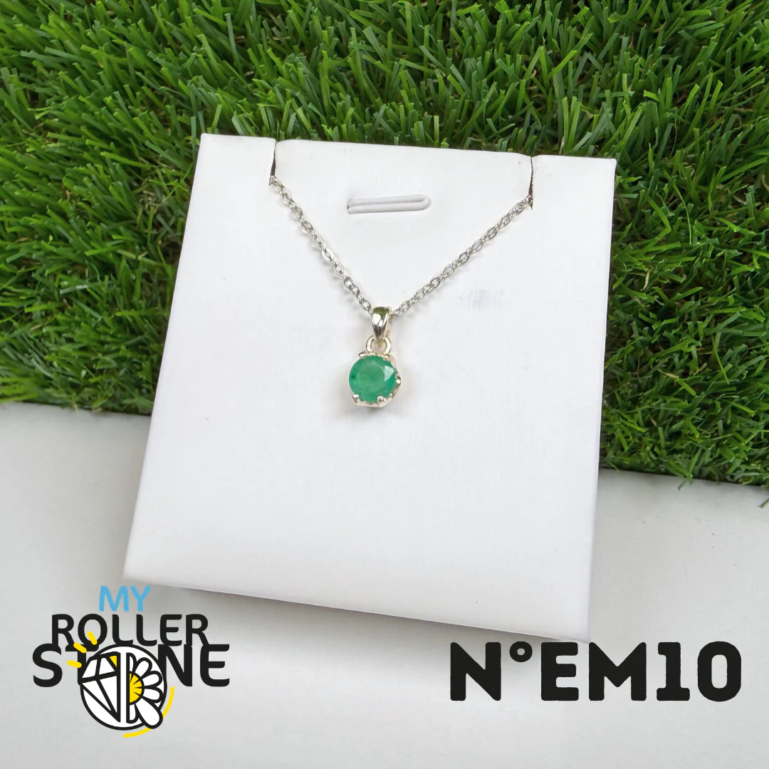 Pendentif Émeraude du Brésil Argent 925 #EM10