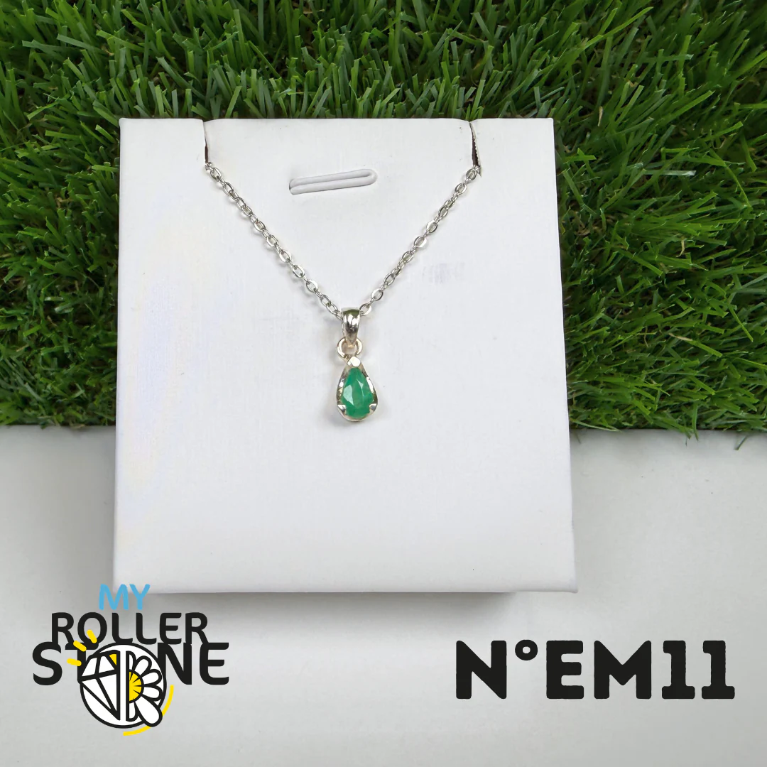 Pendentif Émeraude du Brésil Argent 925 #EM11