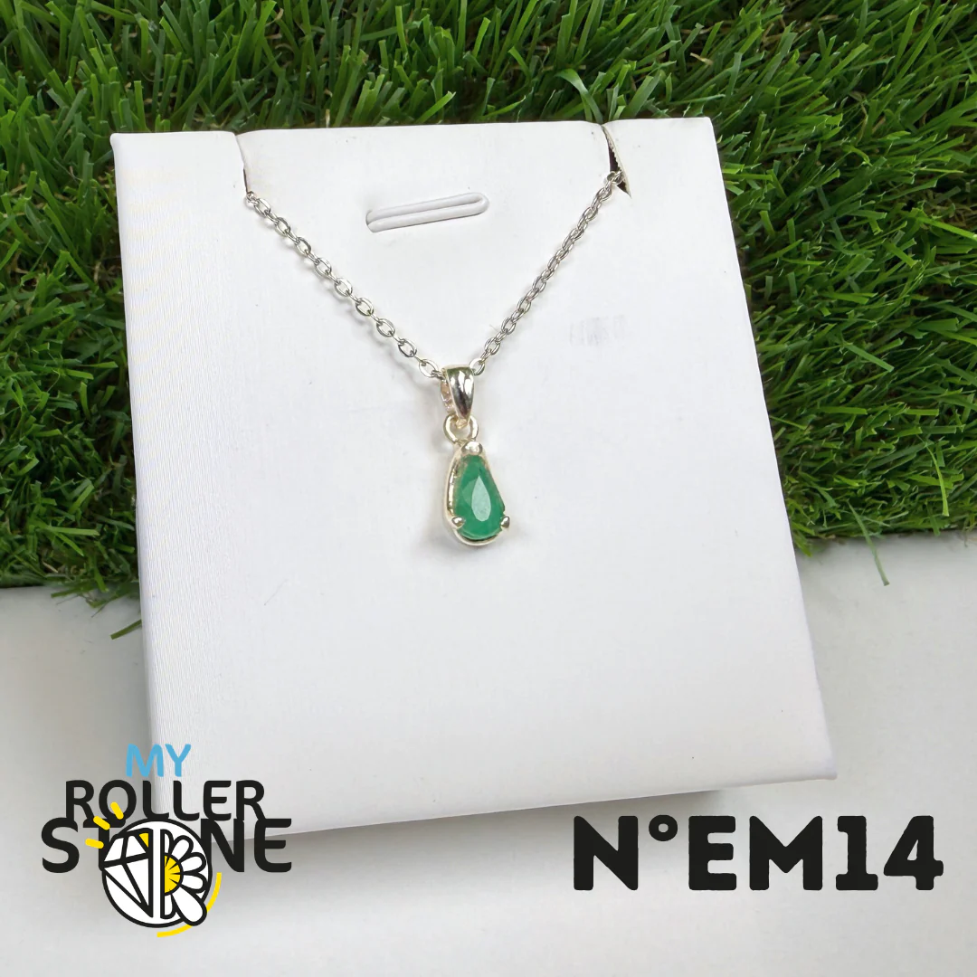 Pendentif Émeraude du Brésil Argent 925 #EM14