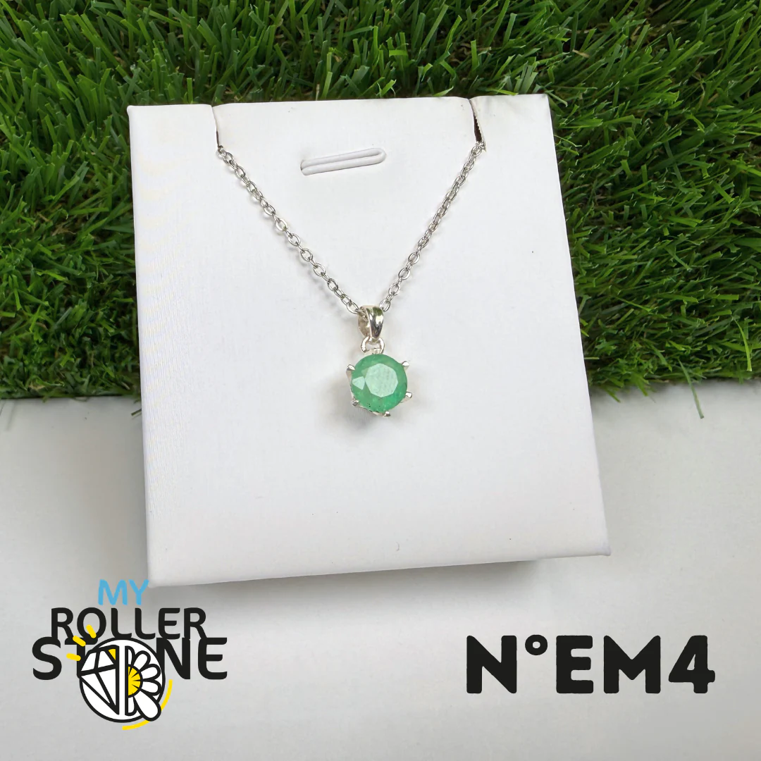 Pendentif Émeraude du Brésil Argent 925 #EM4