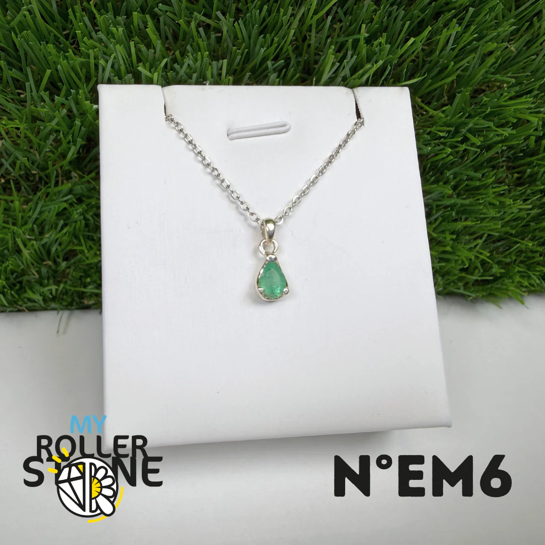 Pendentif Émeraude du Brésil Argent 925 #EM6