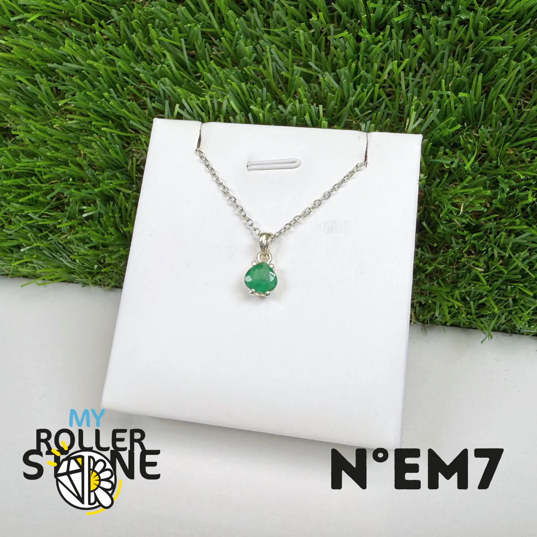 Pendentif Émeraude du Brésil Argent 925 #EM7