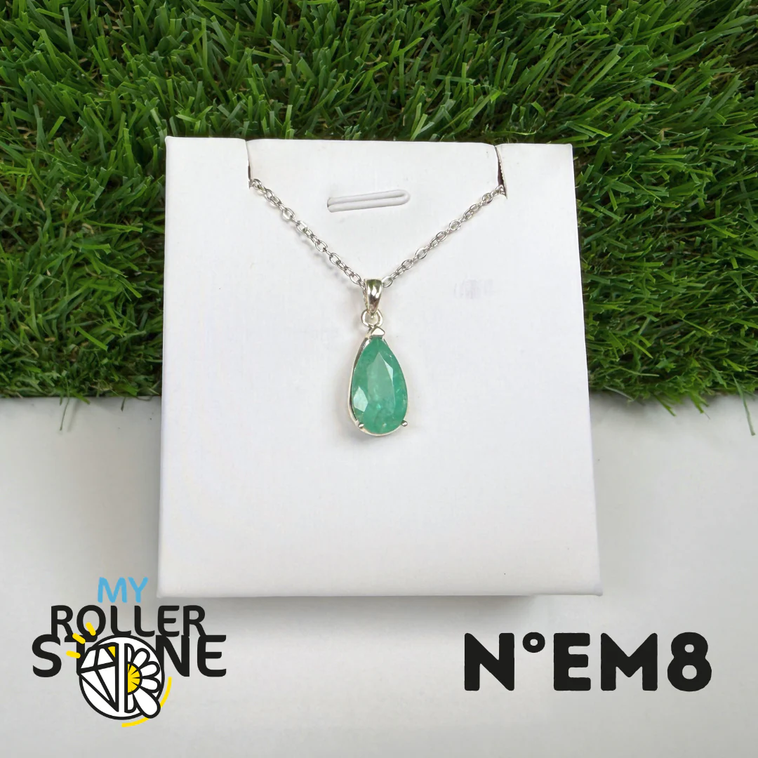 Pendentif Émeraude du Brésil Argent 925 #EM8