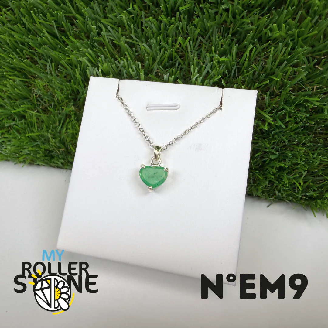 Pendentif Émeraude du Brésil Argent 925 #EM9