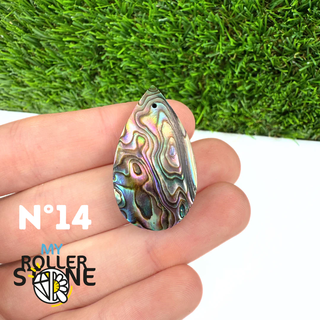 Pendentif en Abalone Forme Libre 5A - Image 17