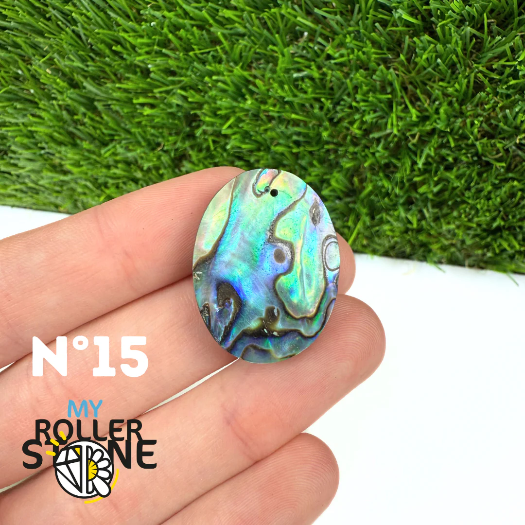Pendentif en Abalone Forme Libre 5A - Image 18