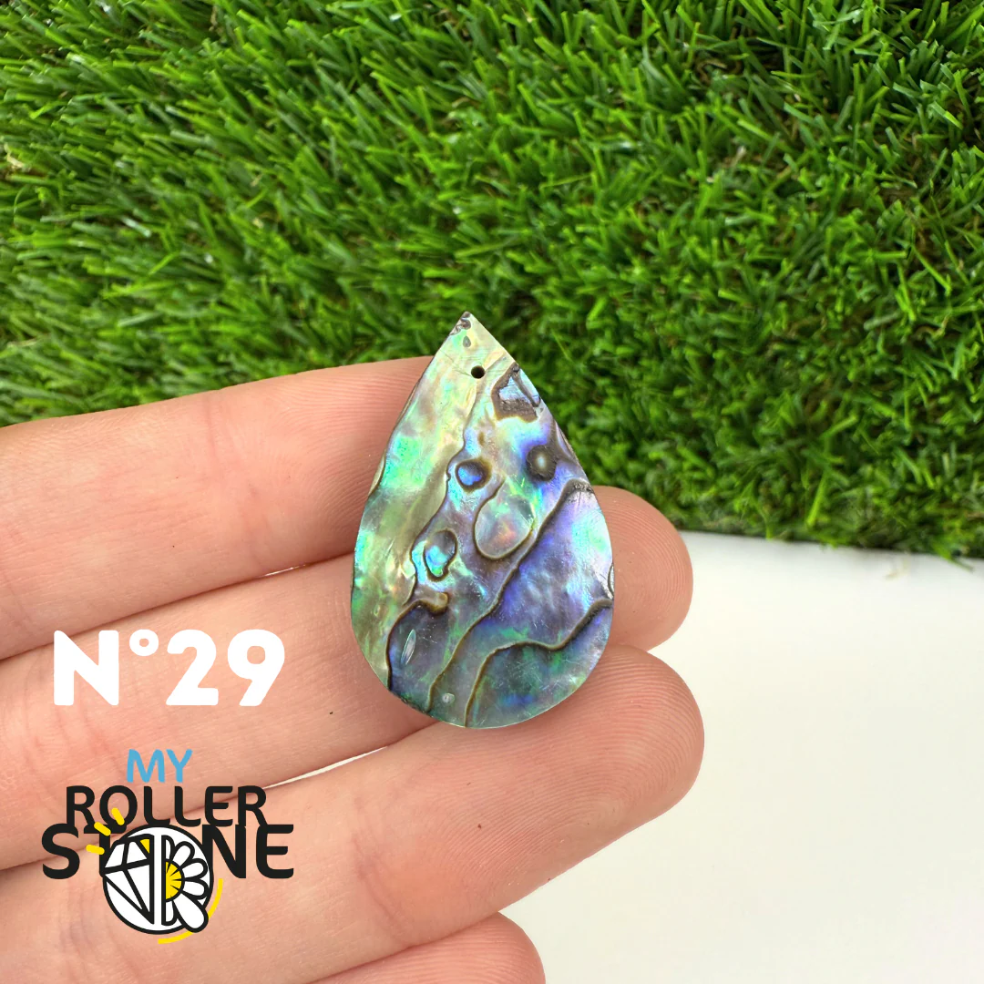 Pendentif en Abalone Forme Libre 5A - Image 32