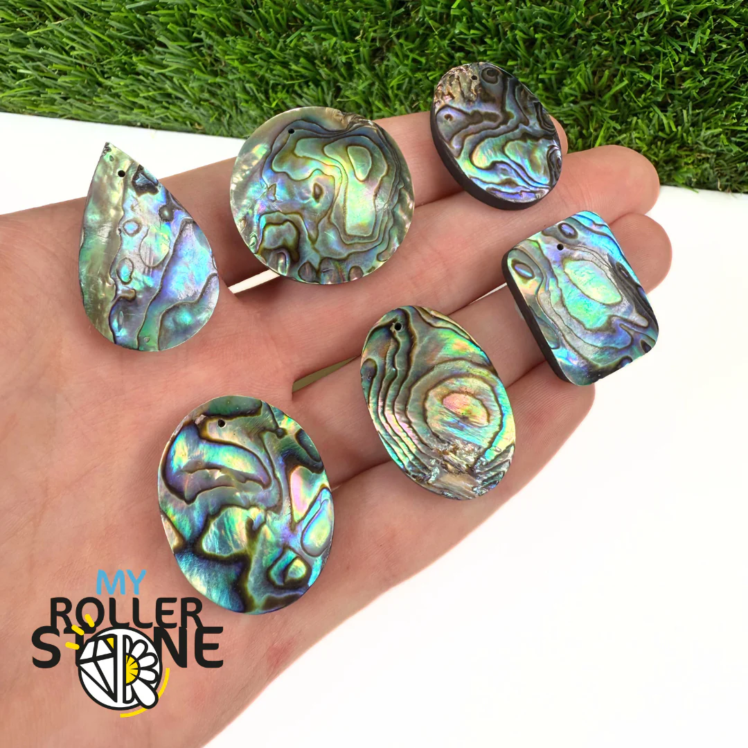 Pendentif en Abalone Forme Libre 5A - Image 34
