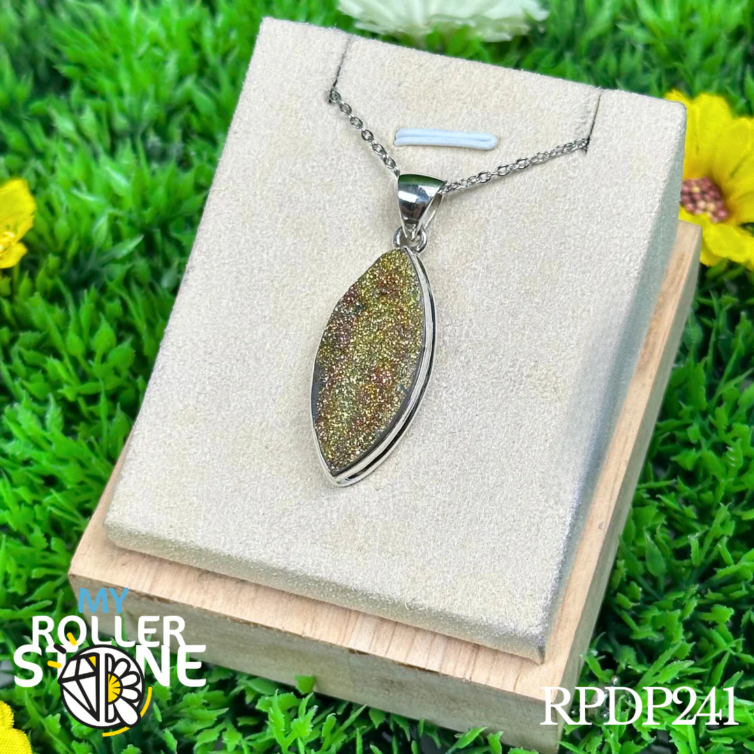 Pendentif Pyrite Arc En Ciel #RPDP241