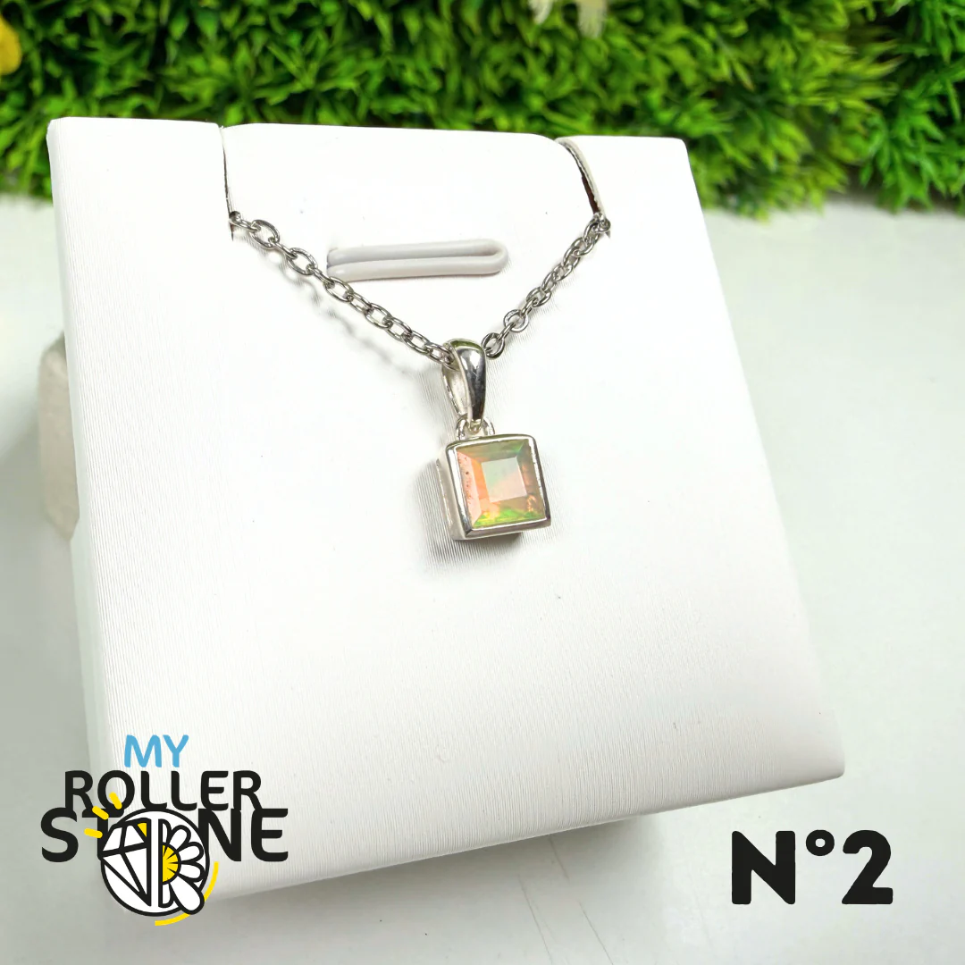 Pendentif en Opale Éthiopienne Facettée – CB-P707EO - Image 2