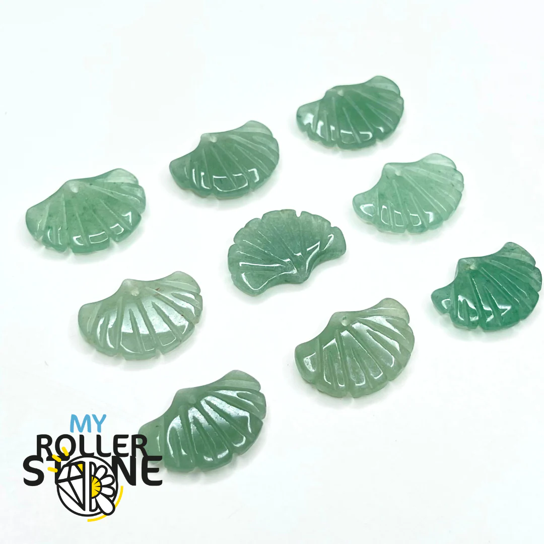 Pendentif Feuille Ginkgo Aventurine Verte - Image 2