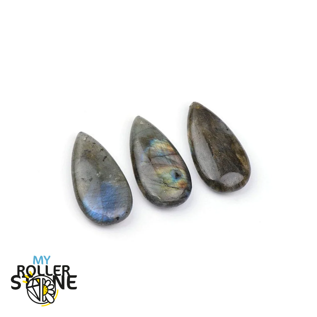 Pendentif Goutte (Labradorite, Lapis Lazuli, Oeil de Tigre, Bronzite) - Image 2
