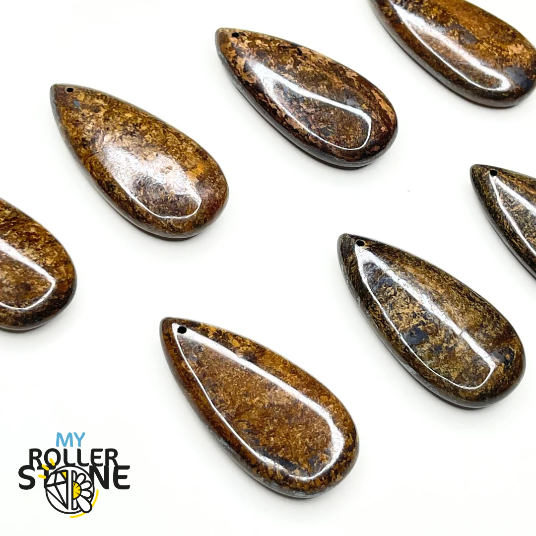 Pendentif Goutte (Labradorite, Lapis Lazuli, Oeil de Tigre, Bronzite) - Image 5