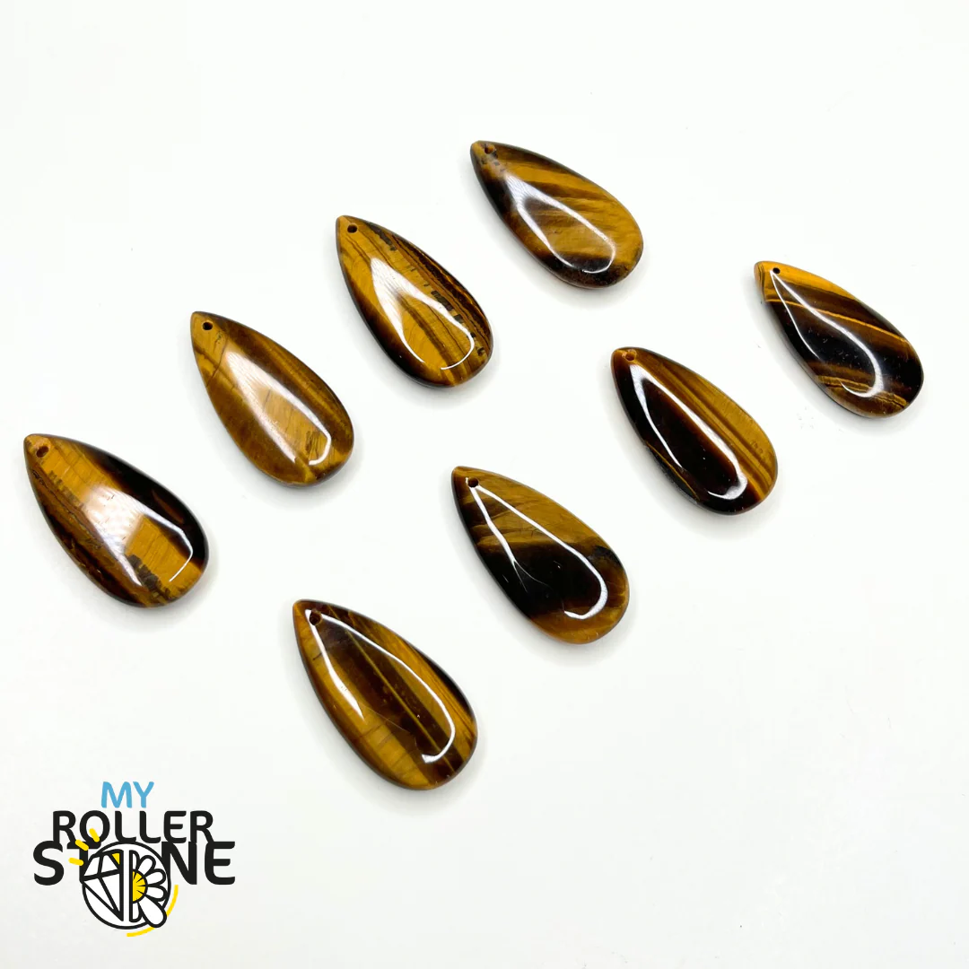 Pendentif Goutte (Labradorite, Lapis Lazuli, Oeil de Tigre, Bronzite) - Image 6