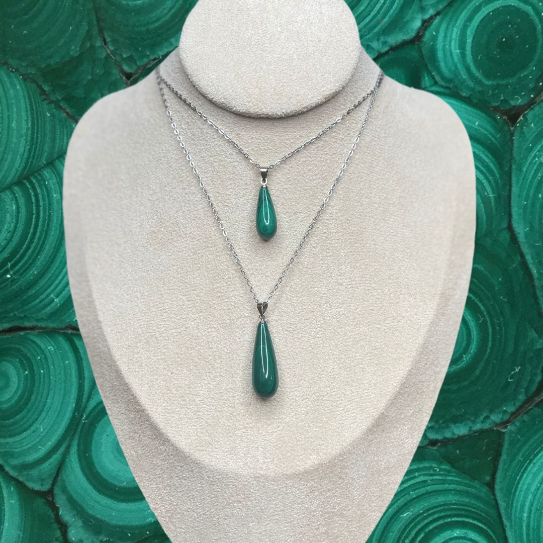 Pendentif goutte malachite - Image 2
