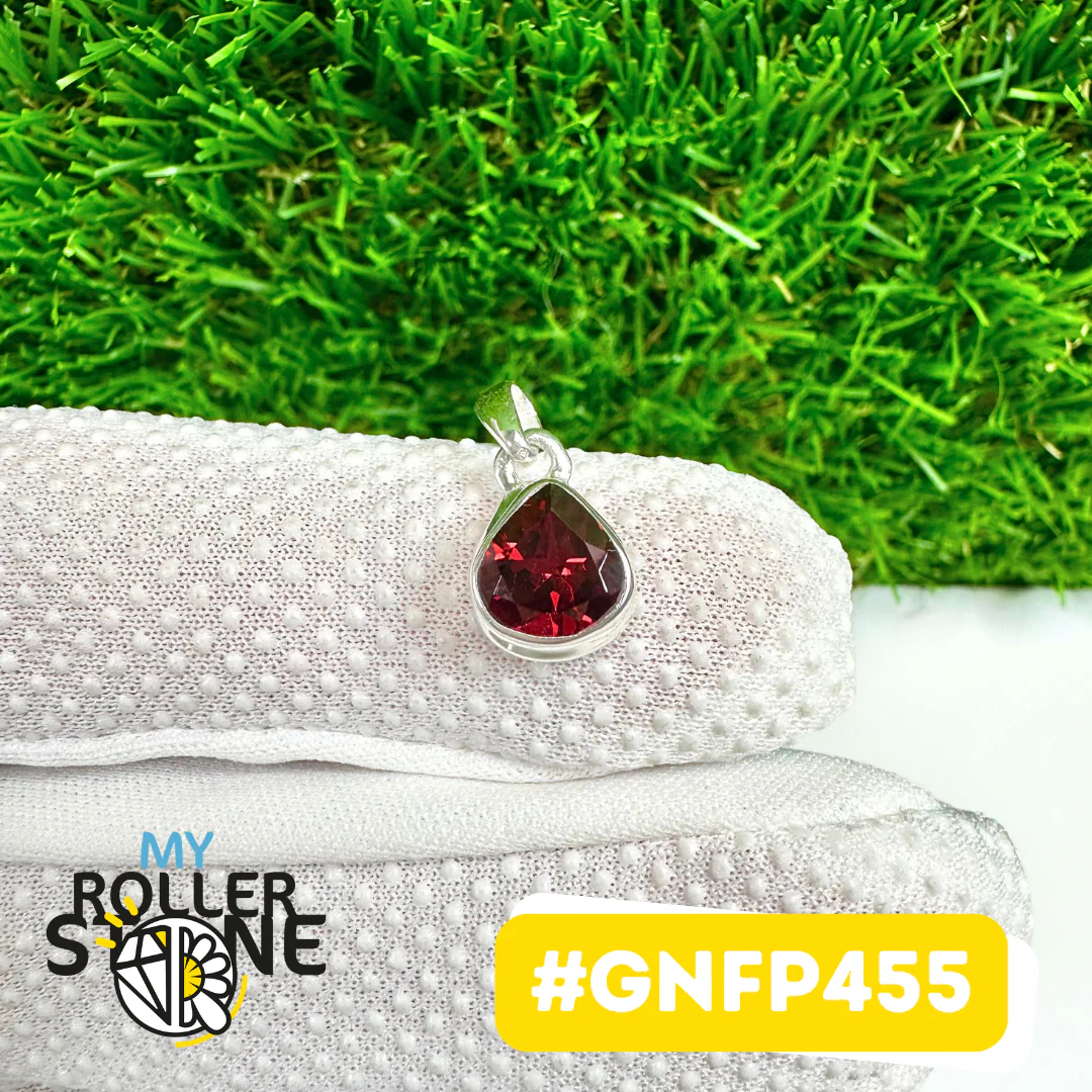 Pendentif Grenat Facettée Argent 925 #GNFP455 - Image 2