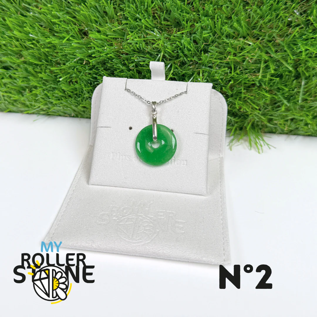 Pendentif Jade Nephrite Vietnam Argent 925 #2 - Image 2
