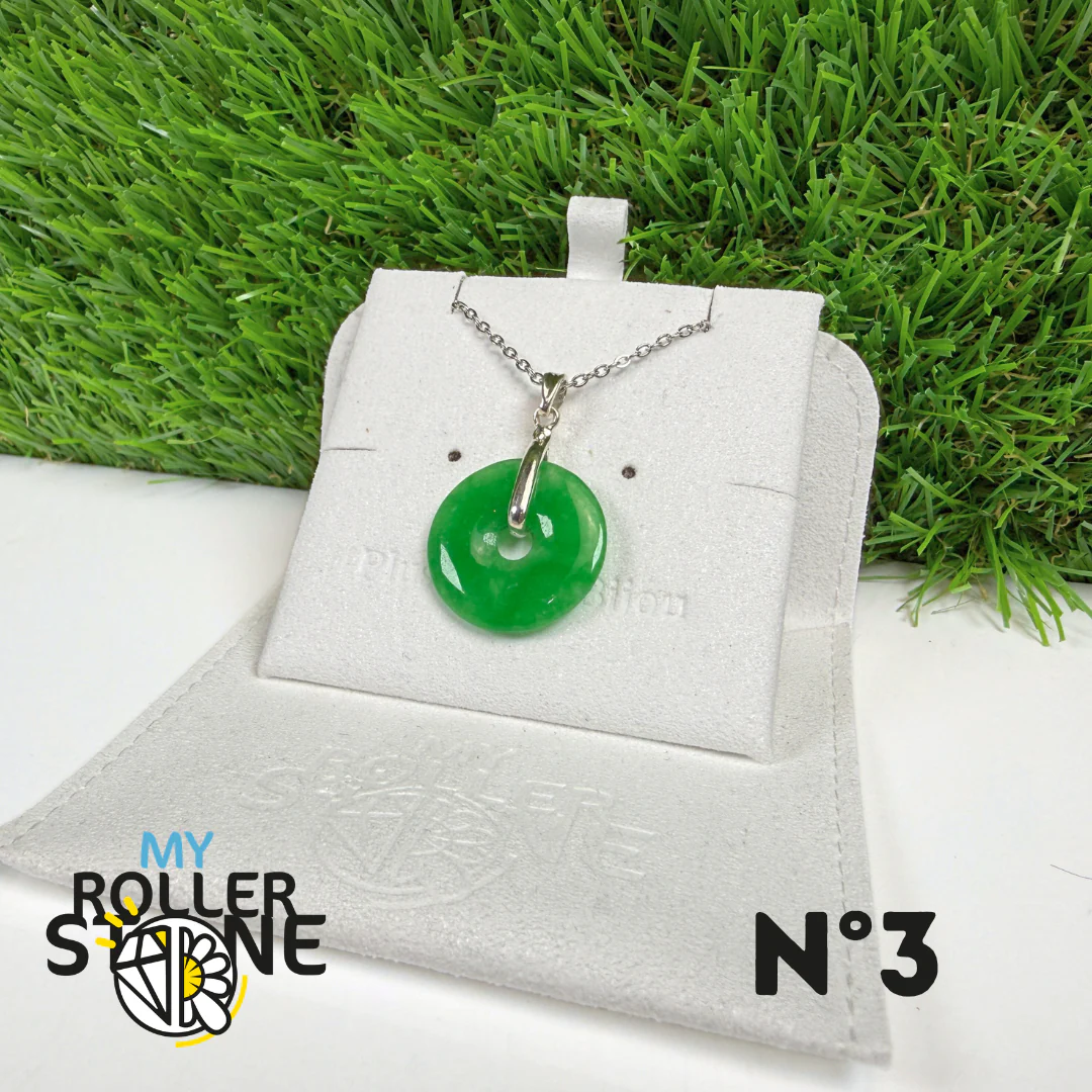 Pendentif Jade Nephrite Vietnam Argent 925 #3
