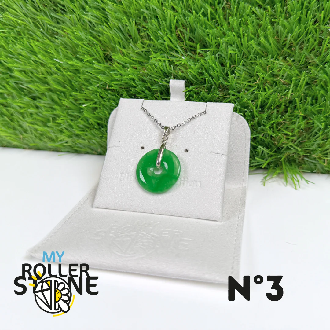 Pendentif Jade Nephrite Vietnam Argent 925 #3 - Image 2