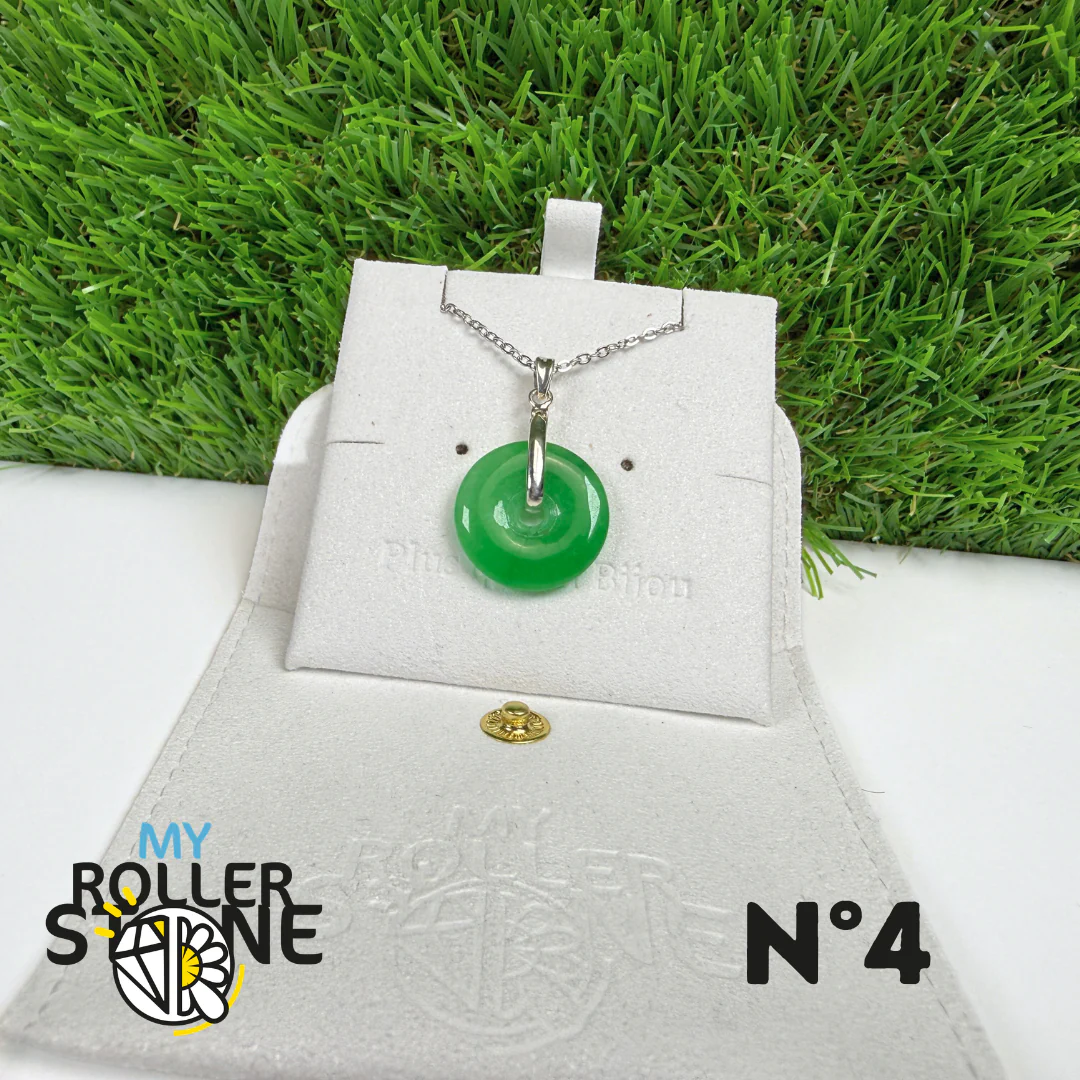Pendentif Jade Nephrite Vietnam Argent 925 #4 - Image 2