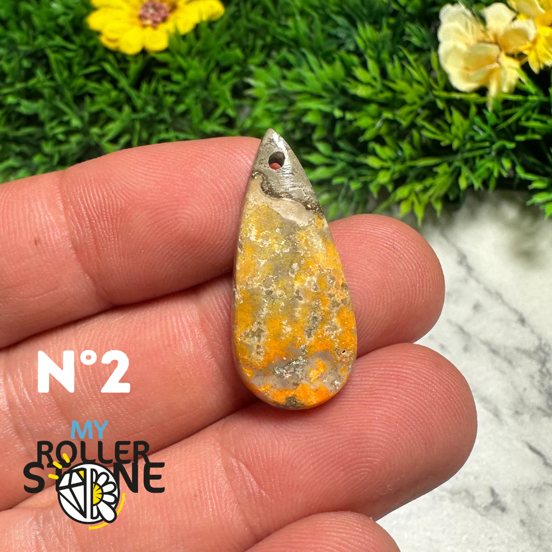 Pendentif Jaspe Bourdon percé - Image 2