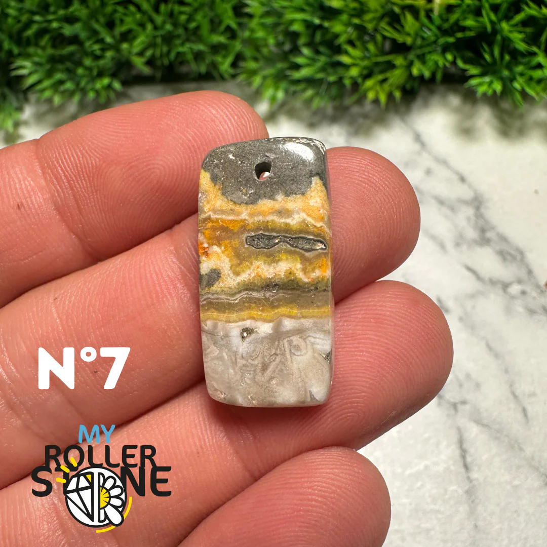 Pendentif Jaspe Bourdon percé - Image 7