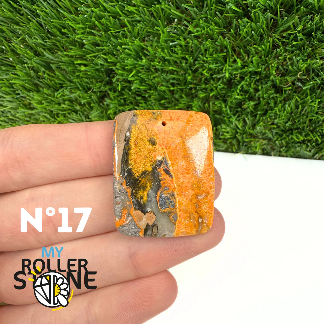 Pendentif Jaspe Bumblebee 5A Percé - Image 19