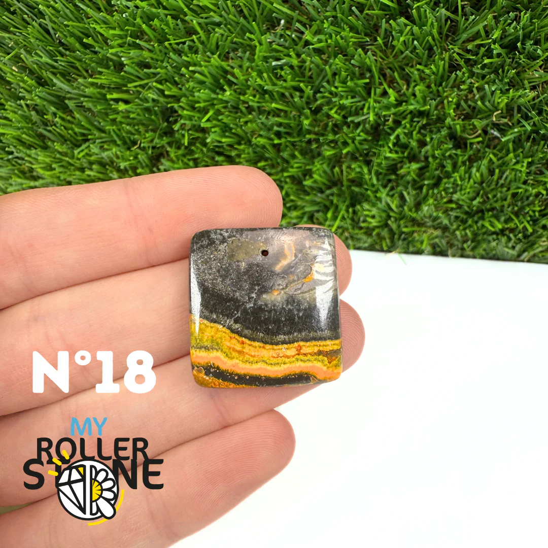 Pendentif Jaspe Bumblebee 5A Percé - Image 20