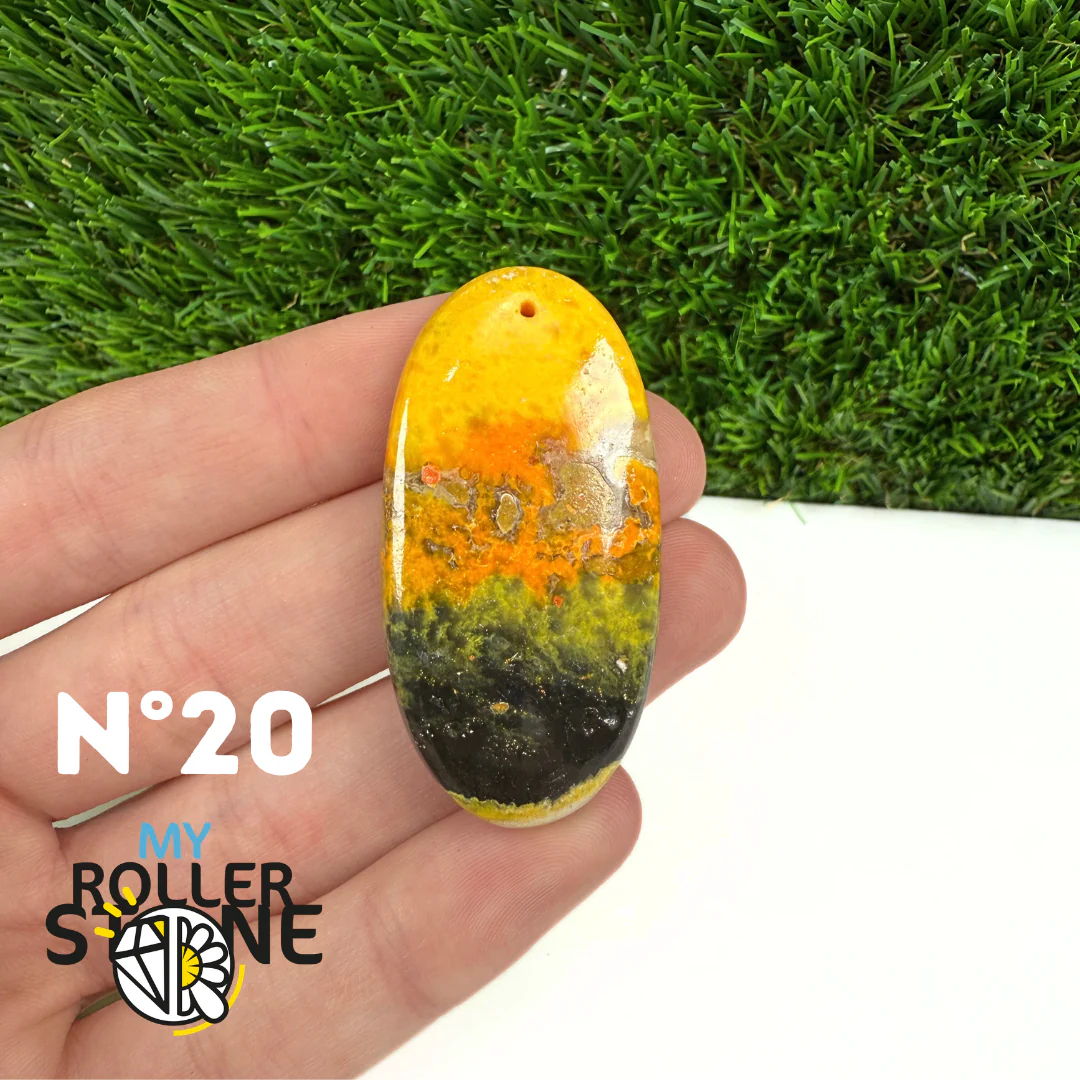 Pendentif Jaspe Bumblebee 5A Percé - Image 22