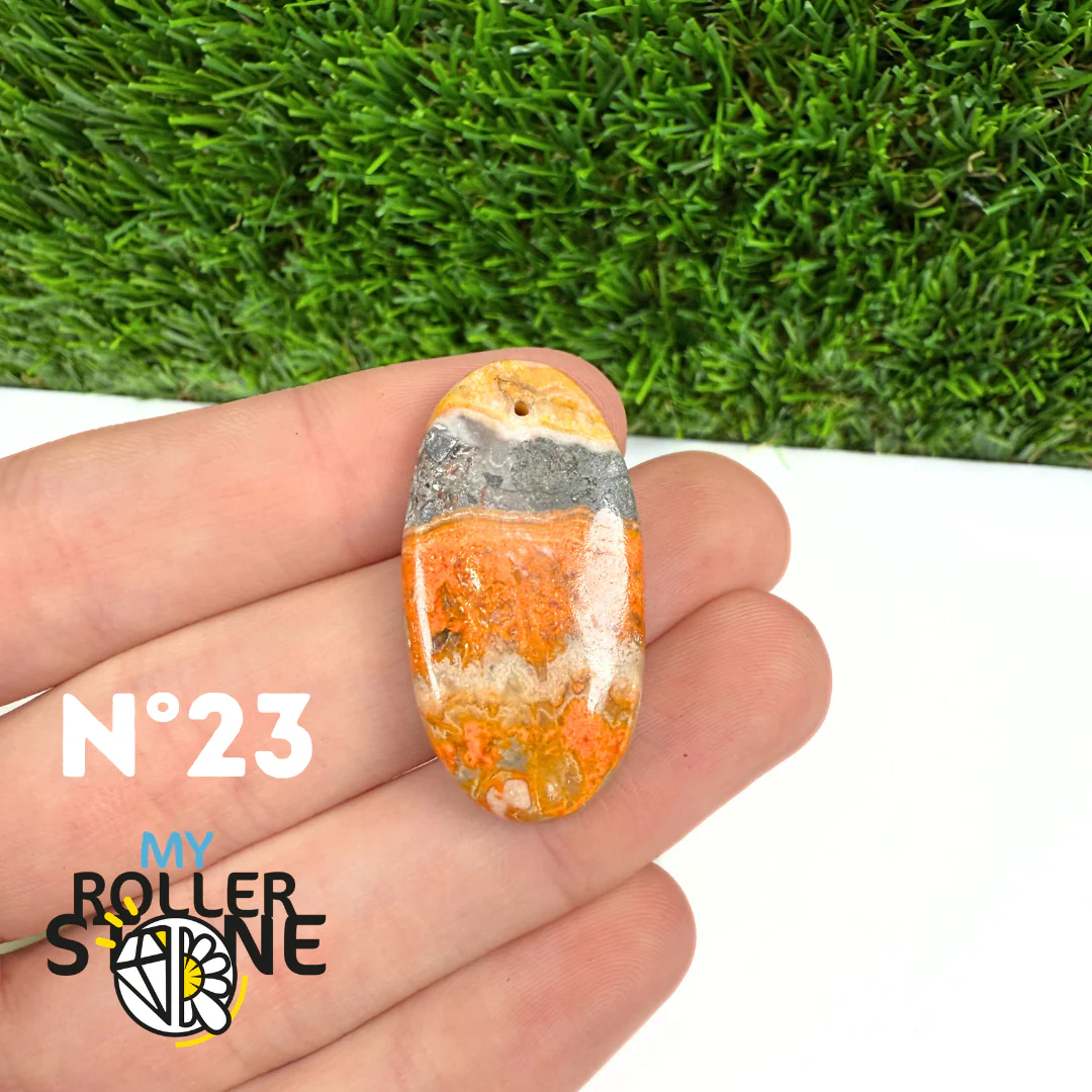 Pendentif Jaspe Bumblebee 5A Percé - Image 25